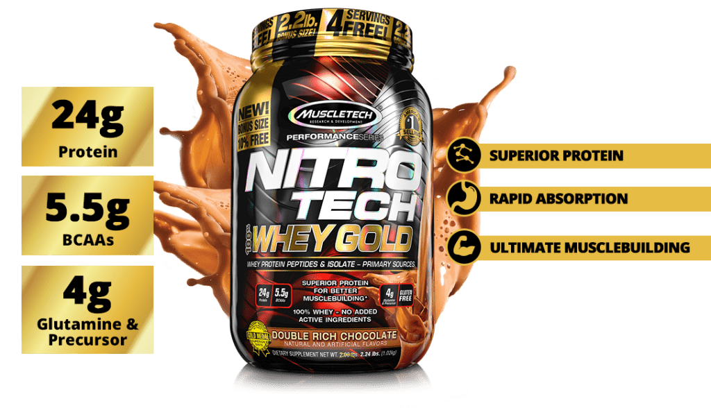 Nutrition Facts MUSCLETECH® NITRO-TECH 100% Whey Gold Protein Best Food Supplements In All Over Lahore Pakistan 2021, www.arnutrition.pk iS The Best Food Supplements Store In Lahore Pakistan 2021