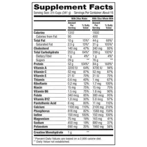 Nutrition Facts Dymatize Super Mass Gainer , www.arnutrition.pk iS The Best Food Supplements Store In Lahore Pakistan