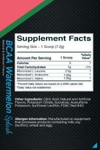 Nutrition Facts of Rule1 R1 BCAAs (Branch Chain Amino Acids) All Over In Lahore Pakistan, www.arnutrition.pk iS Best Supplements Store In Lahore Pakistan