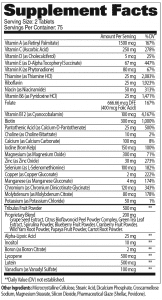 Nutrition Facts GAT Sport Men Multi+Test All Over in Lahore Pakistan, www.arnutrition.pk iS The Best Food Supplements Store In Lahore Pakistan