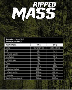 Nutrition Facts Skull Labs Ripped Mass Gainer All Over Lahore Pakistan, www.arnutrition.pk iS The Best Supplements Store
