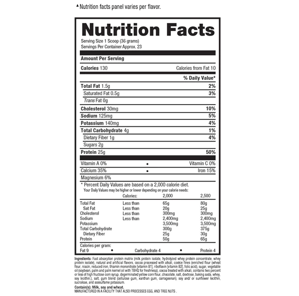 Nutrition Facts BPI Sports ISO HD Whey Protein Isolate All Over Pakistan - www.arnutrition.pk iS thE BeSt Food Supplement Store In Pakistan