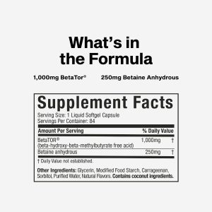 Nutrition Facts of MuscleTech Clear Muscle Liquid HMB - 100% Authentic - ARNutrition.Pk