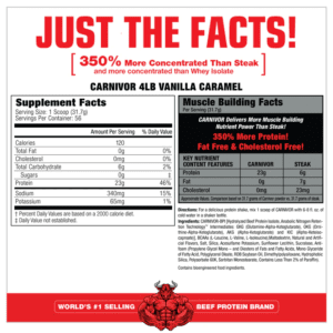 Nutrition Facts MuscleMeds Bioenginered 100% Pure Beef Protein Isolate All Over Pakistan, www.arnutrition.pk iS The Best Supplement Store In Pakistan 2025