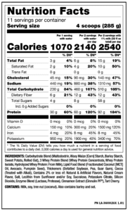 Nutrition Facts Mutant Nutrition Extreme Mass 2500 All Over Lahore Pakistan 2025, www.arnutrition.pk iS The Best Food Supplements Store In Lahore Pakistan 2025