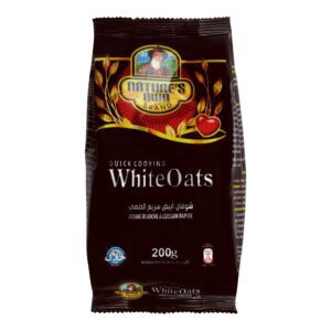 Buy Nature's Own White Oats Quick Cooking Pouch in 200 Grams All Over Pakistan Lahore - arnutrition.pk is the best supplement store in pakistan lahore