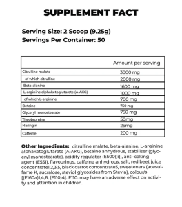 Nutrition Facts Kevin Levrone Shaaboom Ice Pump Preworkout 50 Servings All Over in Lahore Pakistan, www.arnutrition.pk iS The Best Food Supplements Store In Karachi Pakistan