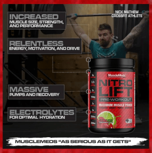 Nutrition Facts MuscleMeds NITRO LIFT Pre-Workout 40 Servings All Over In Lahore Pakistan, www.arnutrition.pk iS The Best Food Supplements Store In Lahore Pakistan 3
