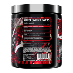 Nutrition Facts Nutrex Research OUTRAGE Ultra High Stim Pre-Workout 30 Servings All Over In Lahore Pakistan, www.arnutrition.pk iS The Best Food Supplements Store In Lahore Pakistan